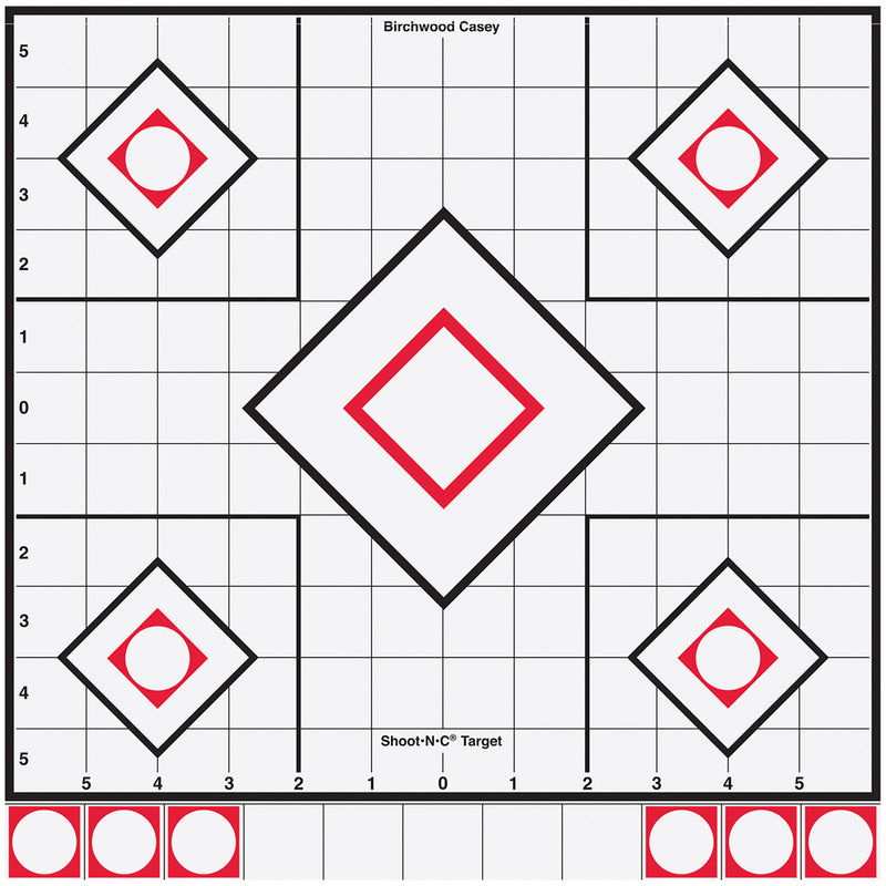 Birchwood Casey Shoot-N-C Target 8 in. Black/White Sight-In 5 pk.