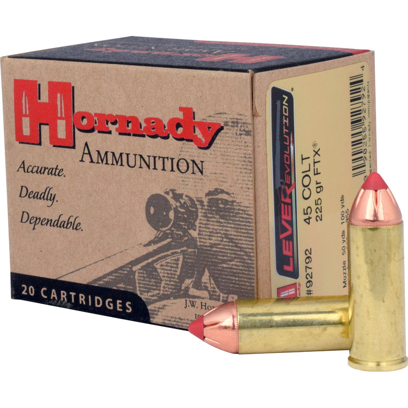 Hornady LEVERevolution Rifle Ammo 45 Colt 225 gr. Flex Tip eXpanding 20 rd.