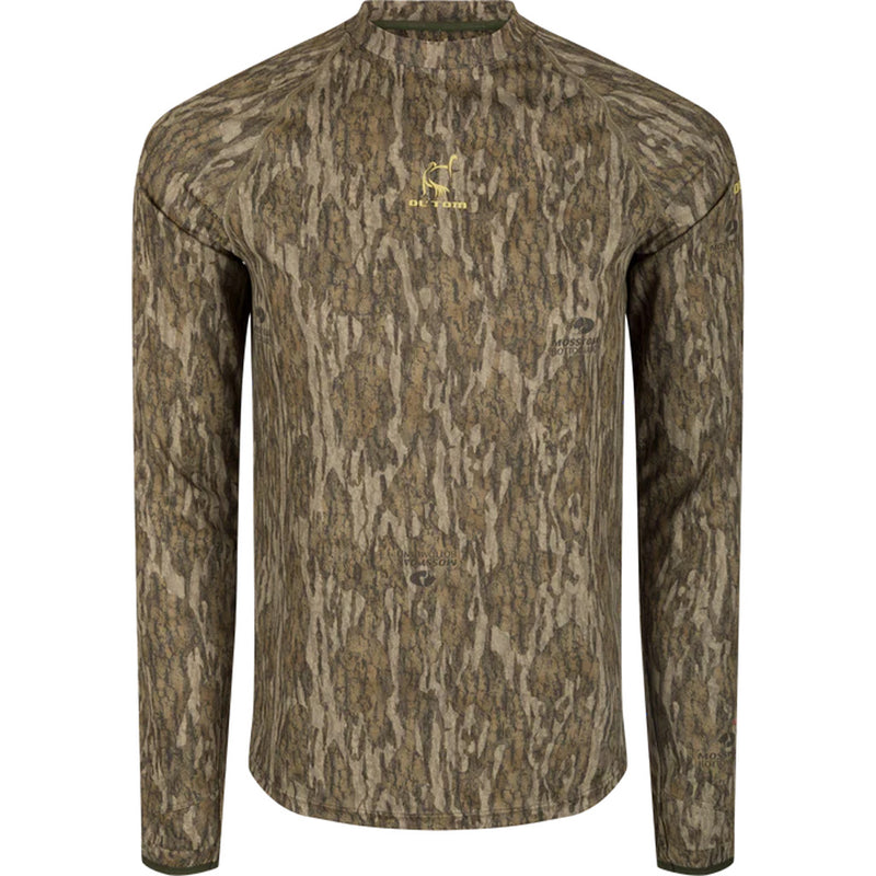 Drake Ol' Tom Mens Early Bird LS Performance Crew MO Bottomland Medium