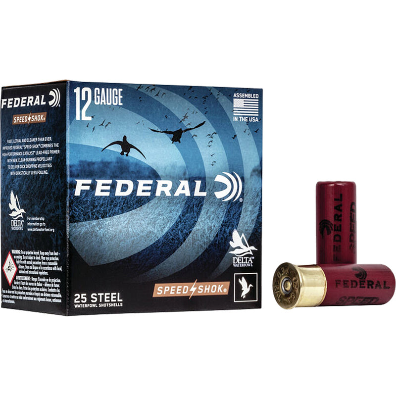 Federal Speed-Shok Load 12 Gauge 2.75 in. 1 1/8 oz. 2 Shot 25 rd.