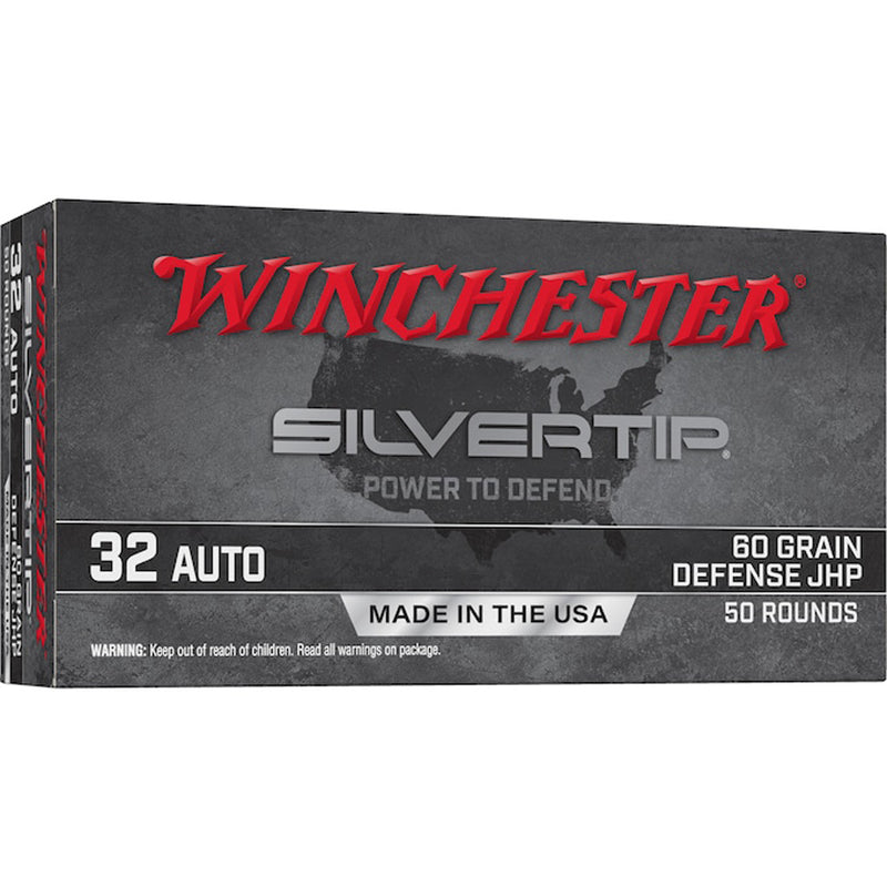 Winchester Silvertip Pistol Ammo 32 ACP 60 gr. JHP 50 rd.