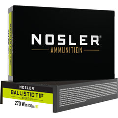 Nosler Ballistic Tip Rifle Ammunition 270 Win. 130 gr. BT SP 20 rd.