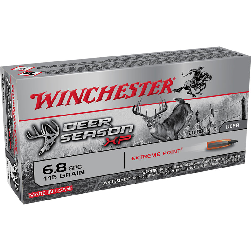 Winchester Deer Season XP Rifle Ammo 6.8 SPC 120 gr. Extreme Point 20 rd.