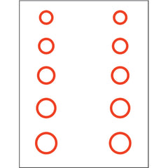Gunstar Mini Circles Target Reticle Set Orange