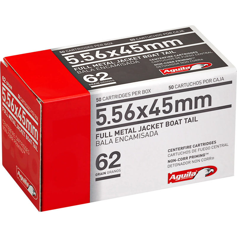 Aguila Rifle Ammo 5.56 62 gr. FMJBT 50 rd.