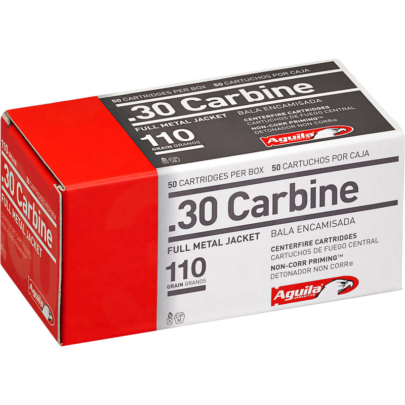 Aguila Rifle Ammo 30 Carbine 110 gr. FMJ 50 rd.