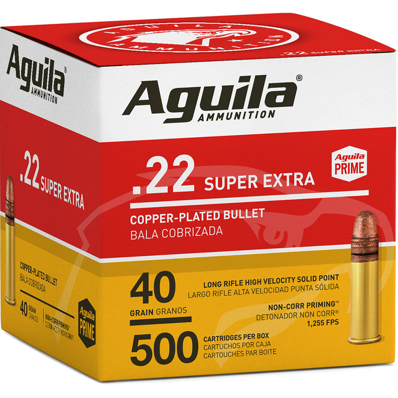 Aguila Standard High Velocity Rimfire Ammo 22 LR. 40 gr. HV SP 500 rd.