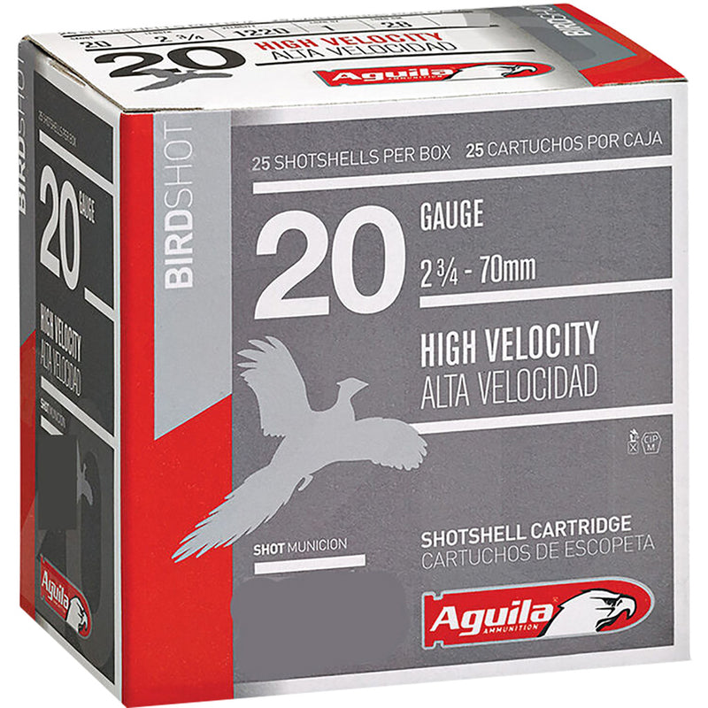 Aguila High Velocity Shotgun Game Load 20 ga. 2.75 in. 1 oz. 6 Shot 25 rd.