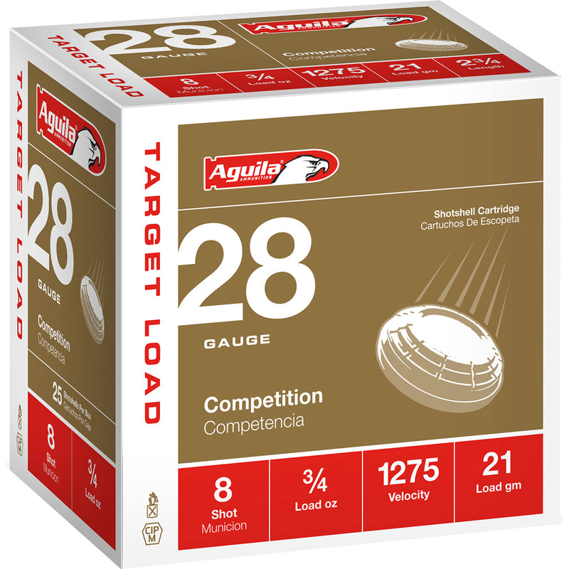 Aguila High Velocity Shotgun Game Load 28 ga. 2.75 in. 3/4 oz. 8 Shot 25 rd.