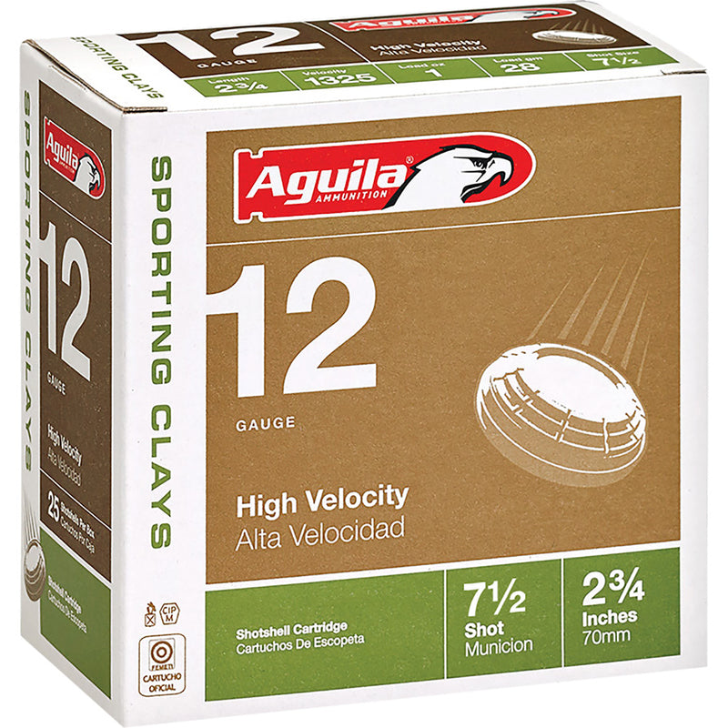 Aguila High Velocity Target Shotgun Load 12 ga. 2.75 in. 1 1/8 oz. 7.5 Shot 25 rd.