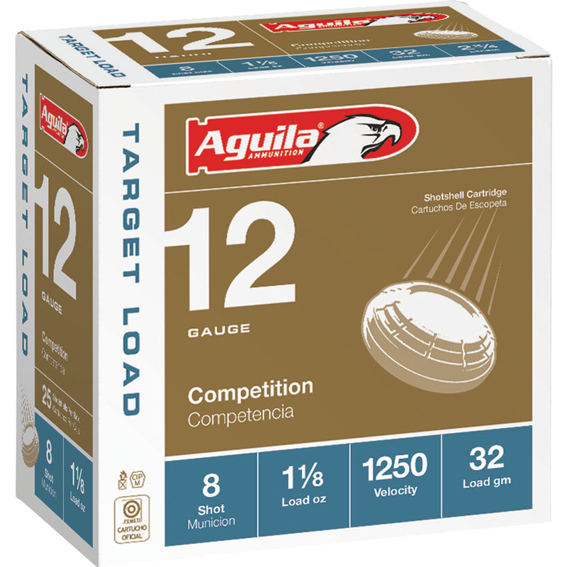 Aguila Target Shotgun Load 12 ga. 2.75 in. 1 1/8 oz. HDCP 8 Shot 25 rd.