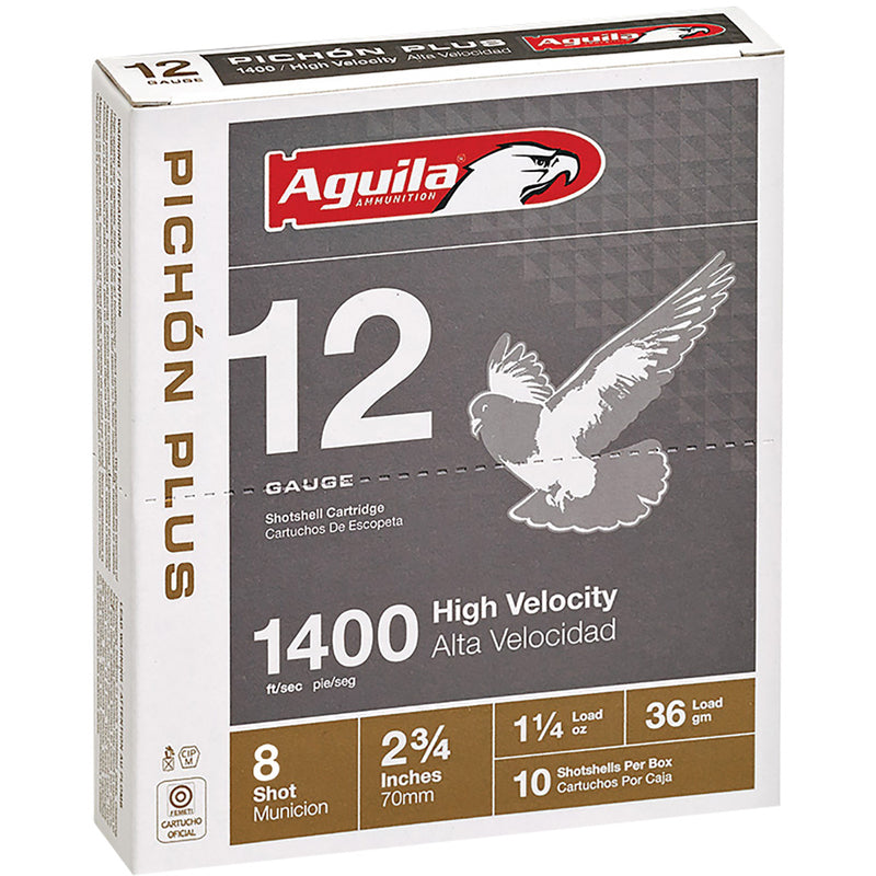 Aguila Pichon Plus Shotgun Load 12 ga. 2.75 in. 1 1/4 oz. 8 Shot 10 rd.