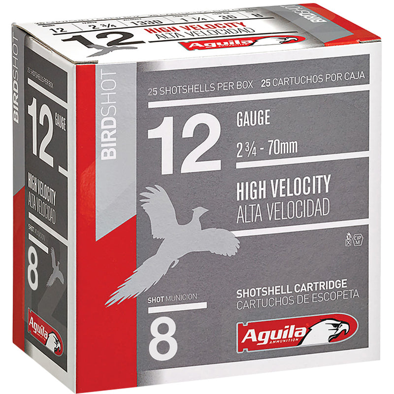 Aguila High Velocity Shotgun Game Load 12 ga. 2.75 in. 1 1/4 oz. 8 Shot 25 rd.