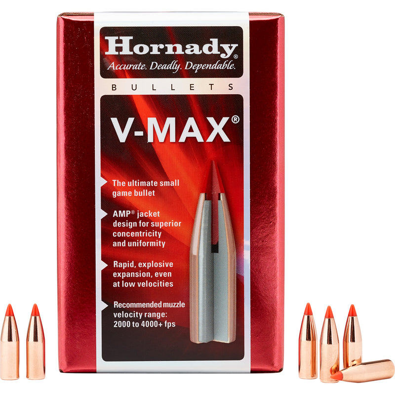 Hornady V-Max Bullets 22 Cal. .224 53 gr. V-Max 100 Box