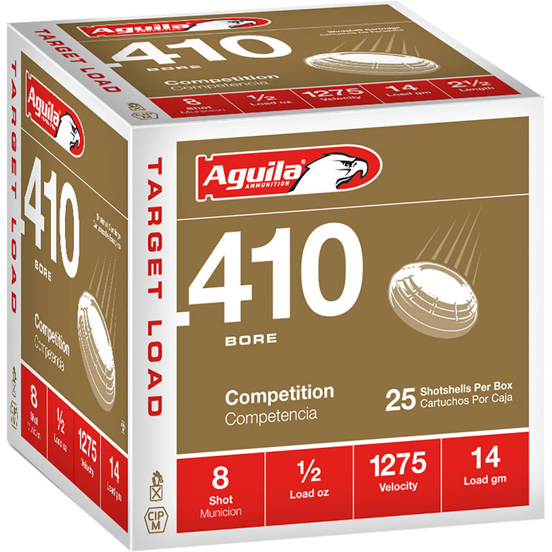 Aguila Target Shotgun Load 410 ga. 2.5 in. 1/2 oz. 8 Shot 25 rd.