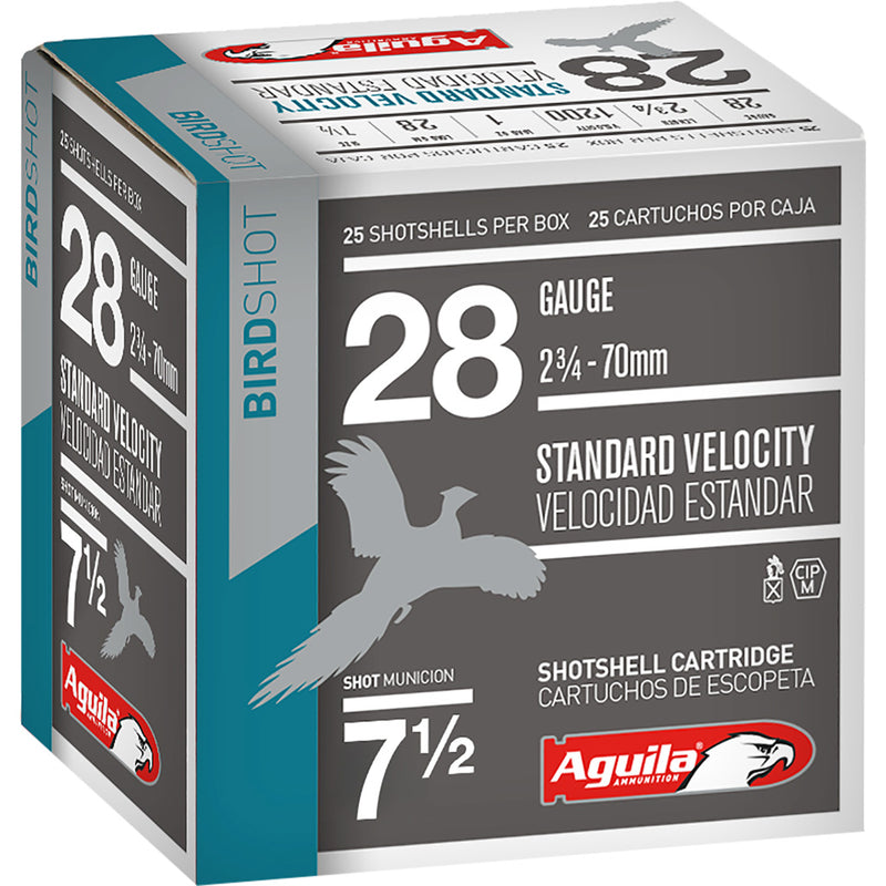 Aguila Standard Velocity Shotgun Game Load 28 ga. 2.75 in. 1 oz. 7.5 Shot 25 rd.