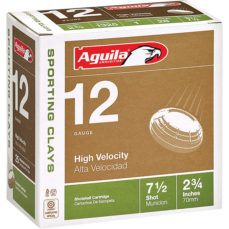 Aguila High Velocity Target Shotgun Load 12 ga. 2.75 in. 7.5 Shot 25 rd.