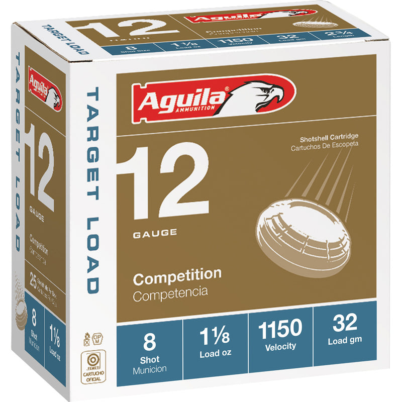 Aguila Target Shotgun Load 12 ga. 2.75 in. 1 1/8 oz. Light 8 Shot 25 rd.