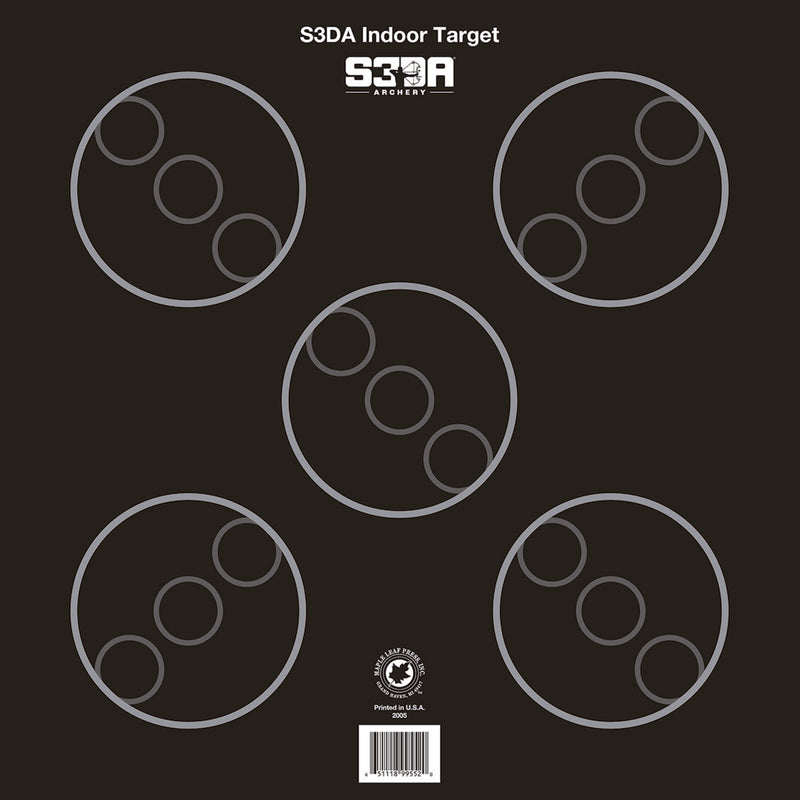 Maple Leaf S3DA 3D Target Face Black ASA 25 pk.