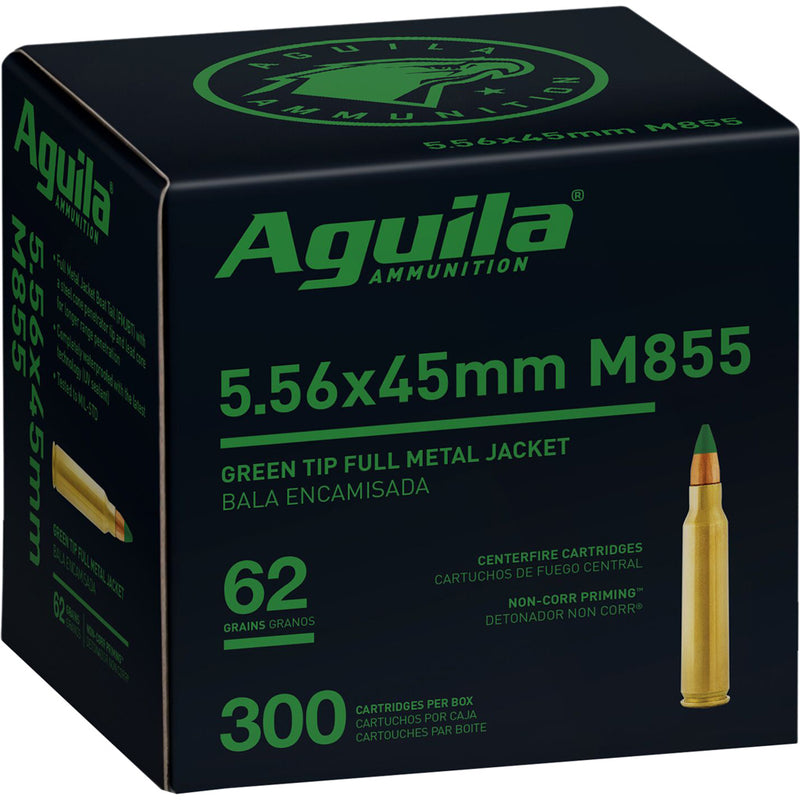 Aguila Rifle Ammo 5.56 62 gr. Green Tip 300 rd.