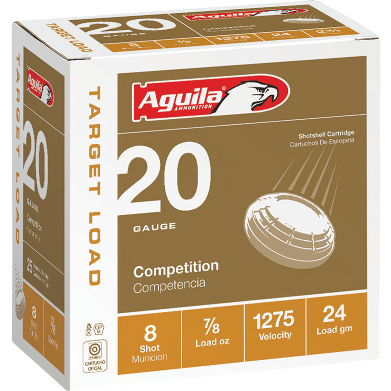 Aguila Target Shotgun Load 20 ga. 2.75 in. 7/8 oz. 8 Shot 25 rd.