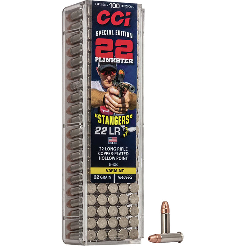 CCI Stangers Rimfire Ammo 22 LR. 32 gr. CPHP 100 rd.