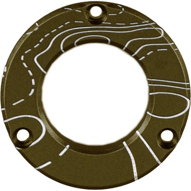 Axcel Driver Hubcap Tactical BH Green w/Engraving Topographical Map Pattern
