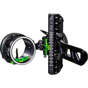 Axcel Driver Plus Slider Bow Sight with AVX-41 Scope Stealth BH — Bridge-Lock Mount, 1 Pin .019 Green Fiber, Right Hand