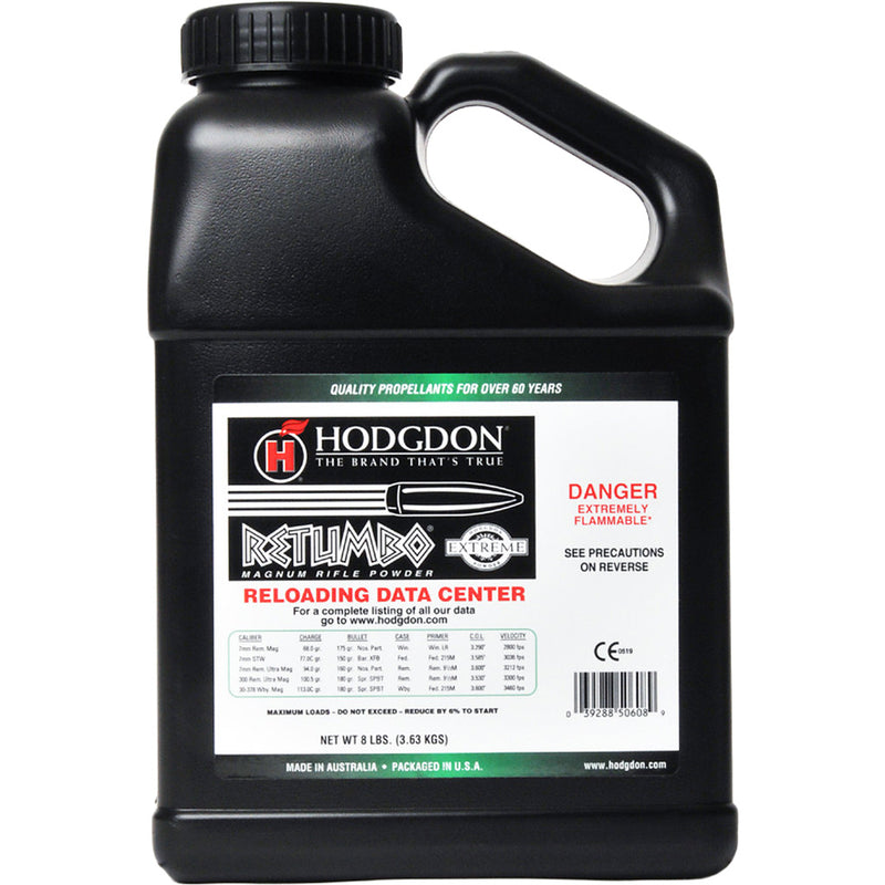 Hodgdon Retumbo Powder 8 lb. Extreme Rifle HAZMAT
