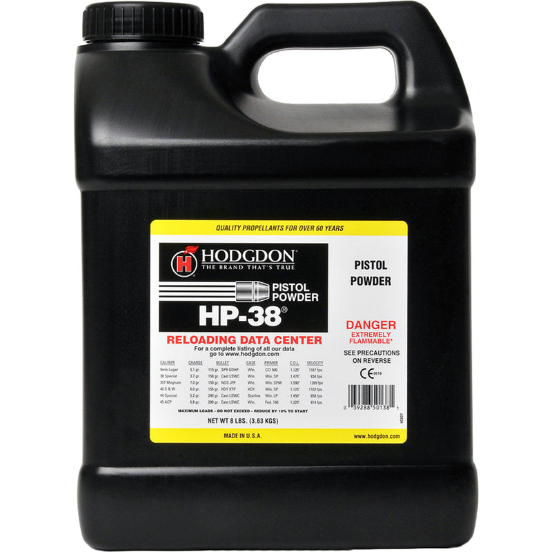 Hodgdon HP-38 Powder 8 lb. Pistol HAZMAT