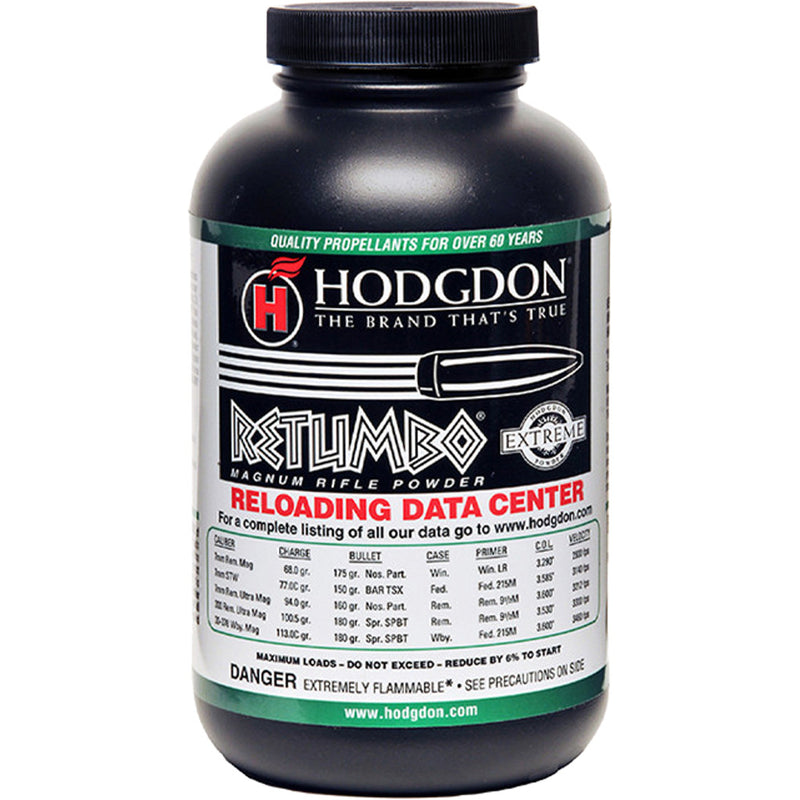 Hodgdon Retumbo Powder 1 lb. Extreme Rifle HAZMAT