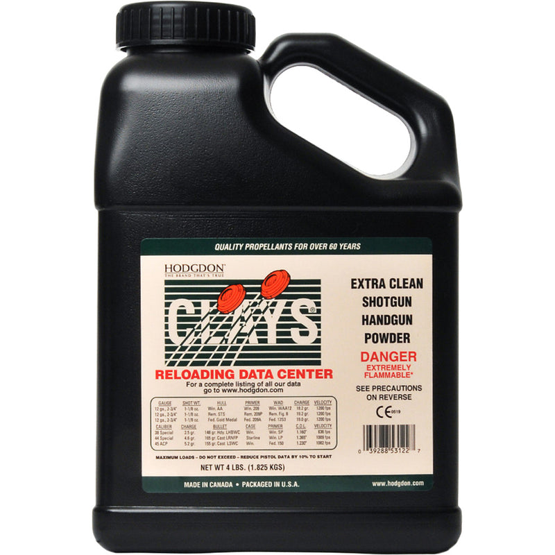Hodgdon Clays Powder 4 lb. Shotgun/Pistol HAZMAT