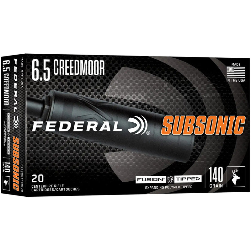 Federal Subsonic Rifle Ammo 6.5 Creedmoor 140 gr. Subsonic 20 rd.