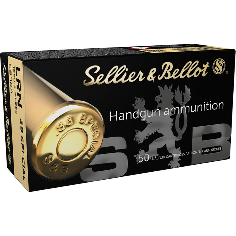 Sellier & Bellot Pistol Ammo 38 Spl 158 gr. LRN 50 rd.