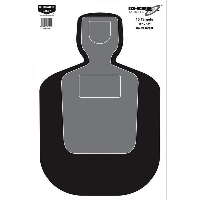Birchwood Casey EZE-Scorer Target BC-19 Silhouette 12x18in. 10 pk.
