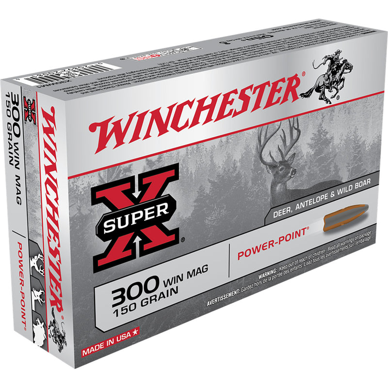 Winchester Super-X Rifle Ammo 300 Win Mag 150 gr. Power-Point 20 rd.