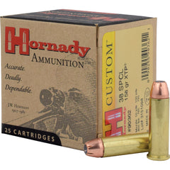 Hornady Custom Pistol Ammo 38 Spl 158 gr. XTP Jacket Hollow Point 25 rd.