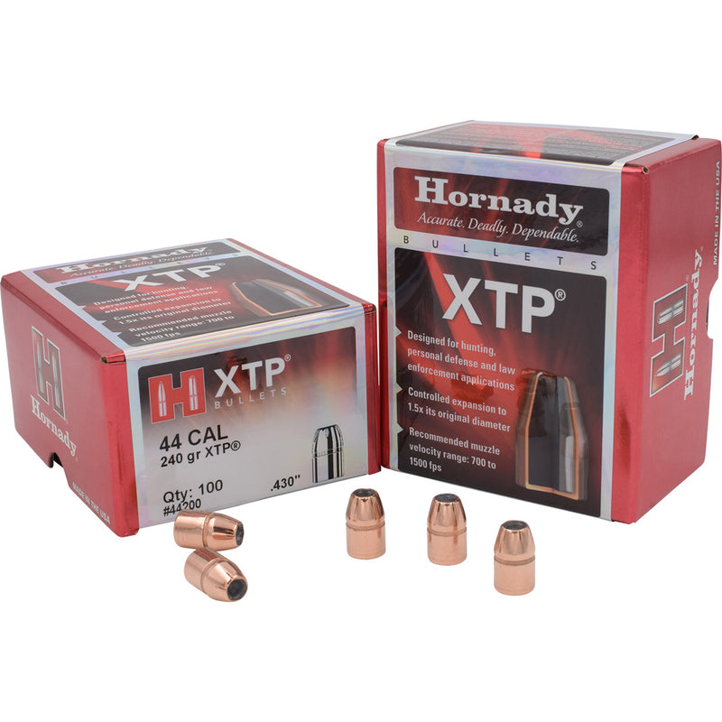 Hornady XTP Traditional Pistol Bullets 44 Caliber 240 gr. Hollow Point 100 rd.