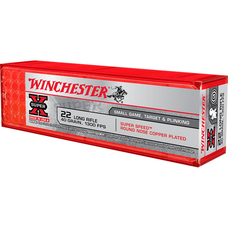 Winchester Super-X Rimfire Ammo 22 LR 40 gr. Lead Round Nose 100 rd.