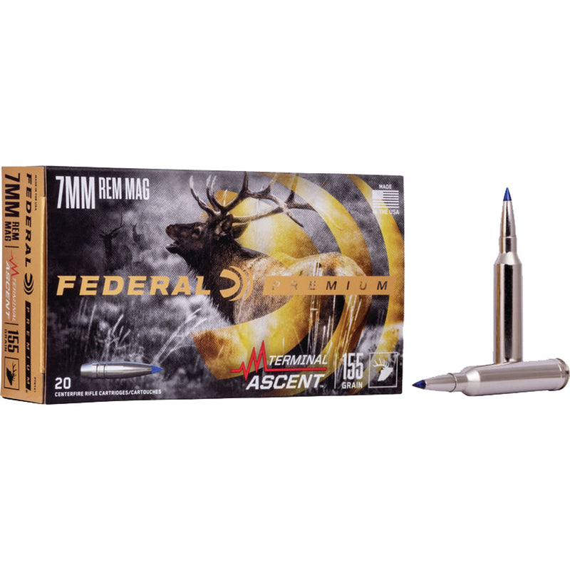 Federal Premium Rifle Ammo 7mm Rem. Mag. 155 gr. Terminal Ascent 20 rd.