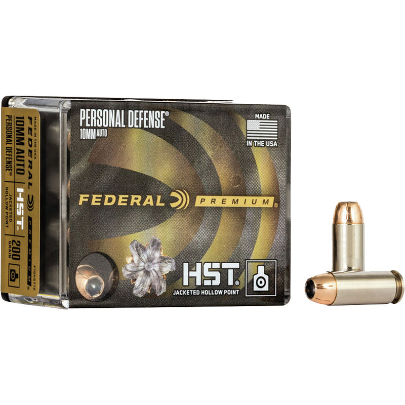 Federal Premium Personal Defense Handgun Ammo 10mm 200 gr. HST 20 rd.