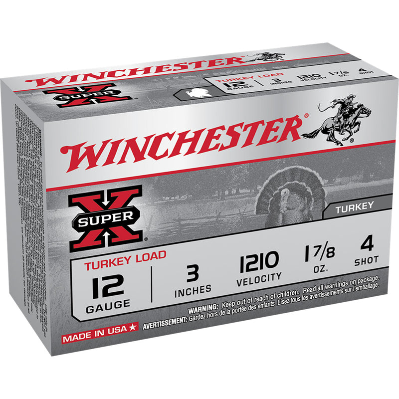 Winchester Super-X Turkey Load 12 ga. 3 in. 1 7/8 oz. 4 Shot 10 rd.