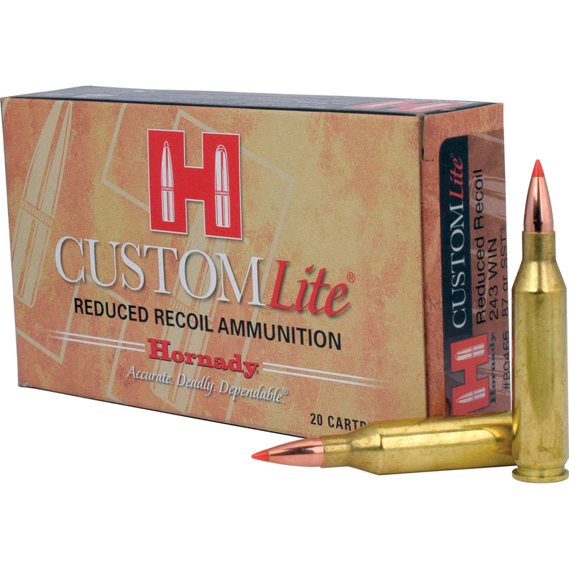 Hornady Custom Lite Rifle Ammo 243 Win 87 gr. SST 20 rd.