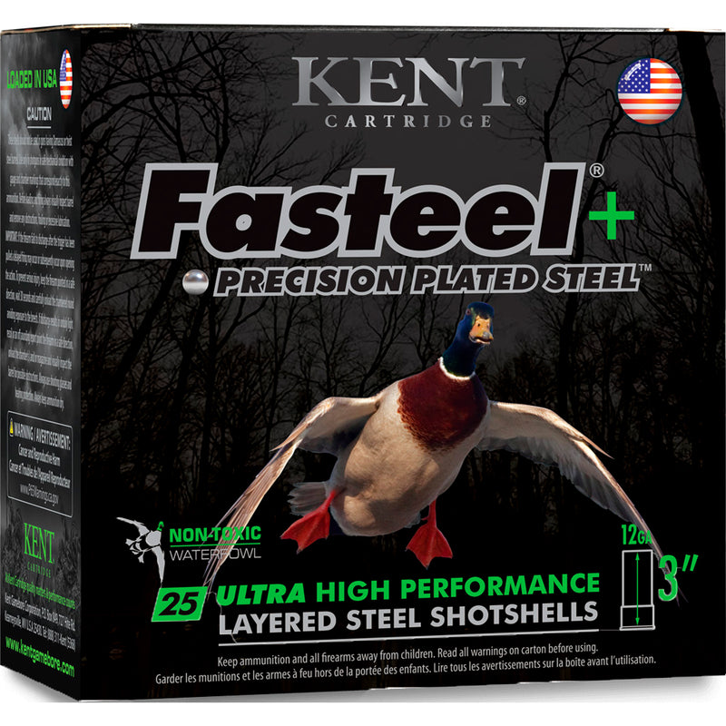 Kent Fasteel Precison Plated Steel Load 12ga. 3 in. 1 1/4oz. BB 2 25 rd.