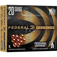 Federal Premium Personal Defense Buckshot Loads 20 ga. 2.75 in. 2 Buck w/ Flite Control 5 rd.