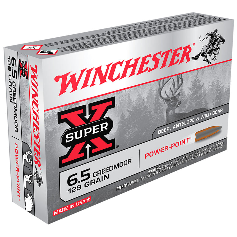 Winchester Super-X Rifle Ammo 6.5 Creedmoor 129 gr. Power-Point 20 rd.