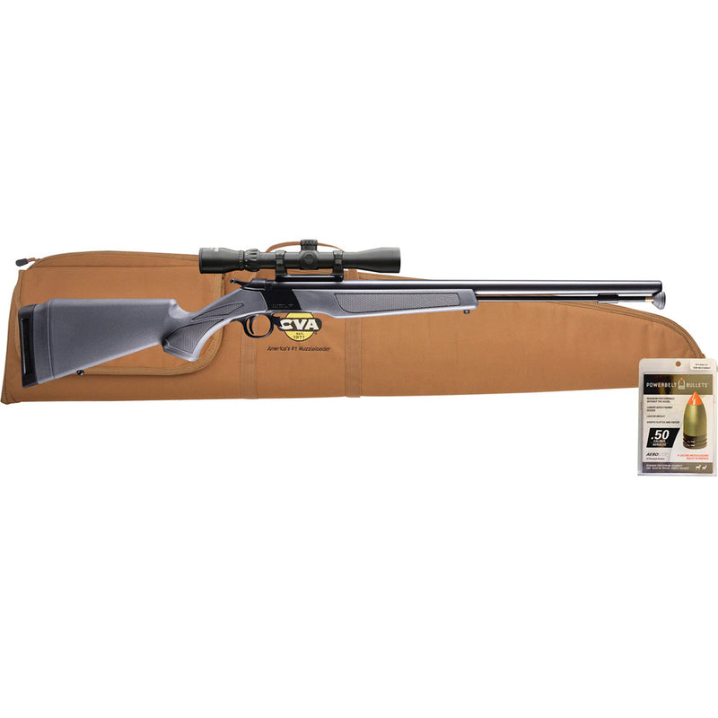 CVA Wolf V2 Muzzleloader Package 50 cal. 24 in. Stainless/Stealth Grey w/ Scope