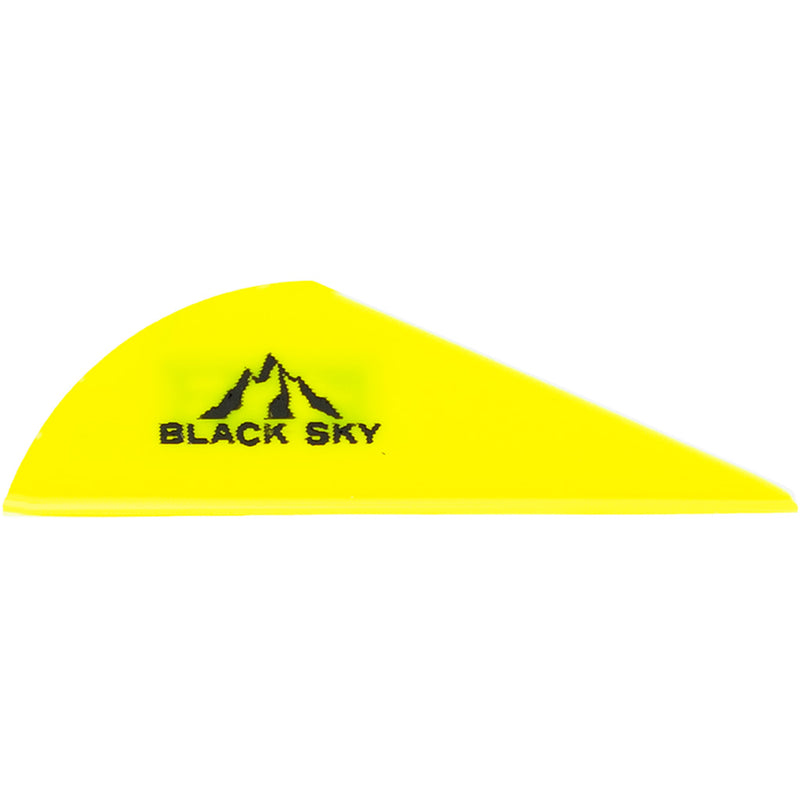 Bohning Black Sky Vane 2 in. Neon Yellow 36 pk.