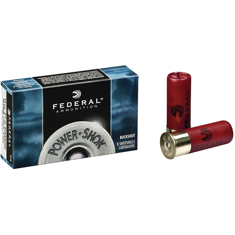 Federal Power-Shok Shot 12 Gauge 2.75 in. 9 Pellets 00 Buck 5 rd.