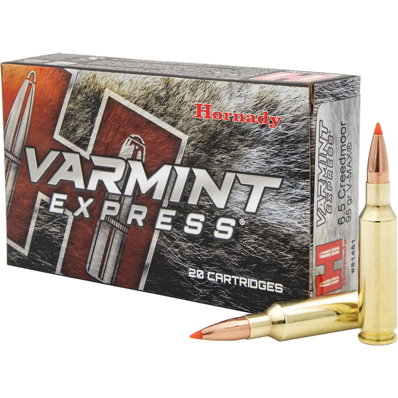 Hornady Varmint Express Rifle Ammo 6.5 Creedmoor 95 gr. V-Max 20 rd.